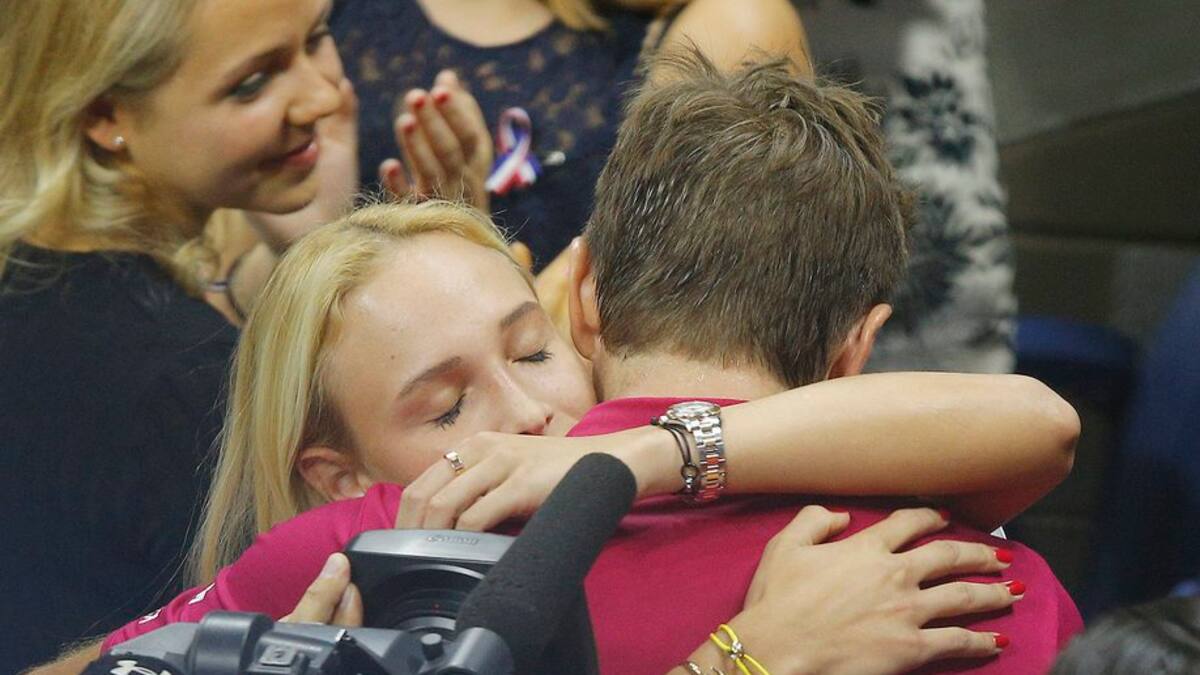 Stanislas Wawrinka mit Freundin Donna Vekic nach USOpen Twitter