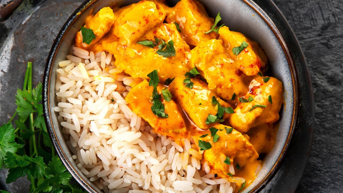 Cremiges-Butter-Chicken-mit-Basmatireis