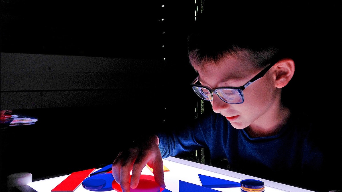 Checkup Spielerisches Sehtraining sehbehinderte Kinder Lightbox