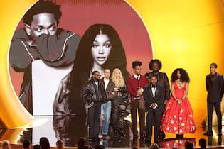 Grammy Awards: Triumph, Protest und Pop nehmen am 1. Februar 2026 in Los Angeles, Kalifornien, bei der 68. Grammy-Verleihung in der Crypto.com Arena den Preis für die «Aufnahme des Jahres» für «Luther» entgegen. (Photo by JC Olivera/WireImage)