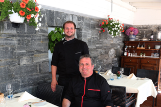 Pulpo-Salat & Involtino di Manzo GaultMillau Restaurant Al Gusto da Christen, Orselina Ticino