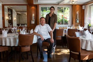 Rosa Gitzi & saftiger Wolfsbarsch GaultMillau-Restaurant, Zum Löwen, Nänikon ZH