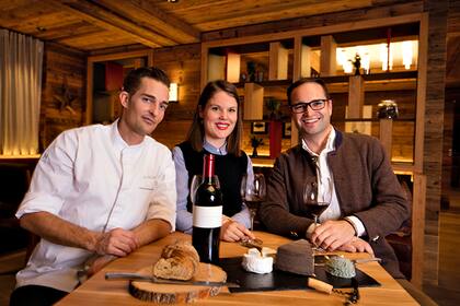 Risotto mit Eigelb, Ravioli mit Espuma GaultMillau-Restaurant The Capra, Saas-Fee VS