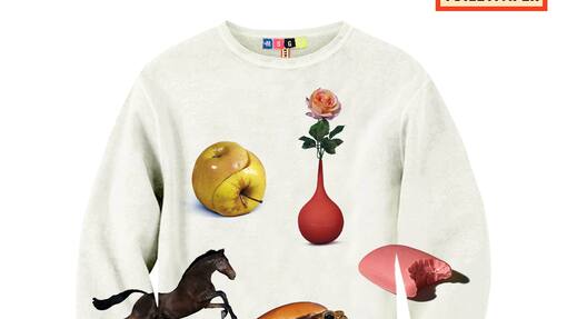 Pullover mit Motiven aus dem Magazin Toiletpaper, Maurizio Cattelan