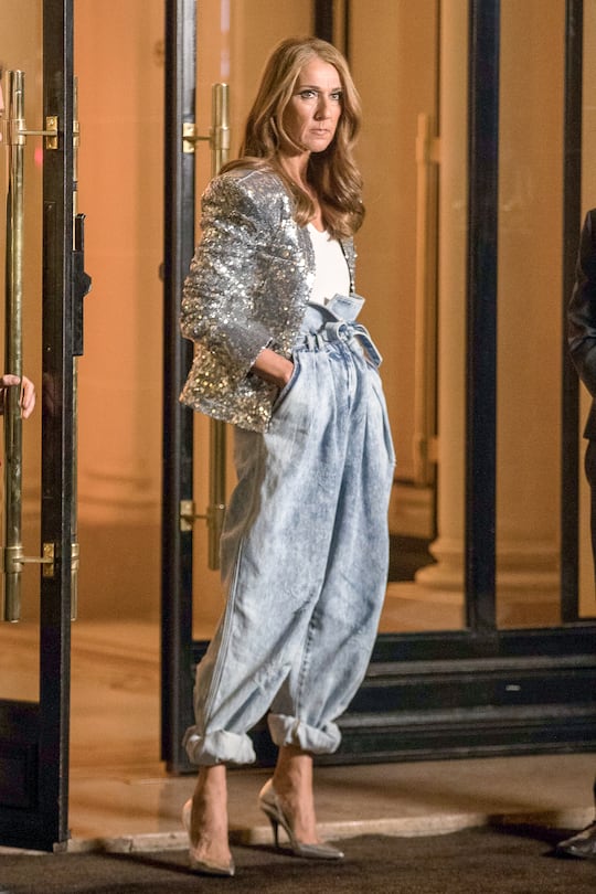 PARIS, FRANCE - JANUARY 30: Singer Celine Dion is seen on the set of 'L'Oreal Excellence' at hotel Plaza Athenee on Avenue Montaigne on January 30, 2019 in Paris, France. (Photo by Marc Piasecki/GC Images)