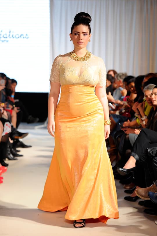 PARIS, FRANCE - APRIL 11: Clementine Desseaux walks the runway for Jean Ida Creations during the Third Pulp Fashion Week at Salon Hoche on April 11, 2015 in Paris, France. (Photo by Kristy Sparow/Getty Images)