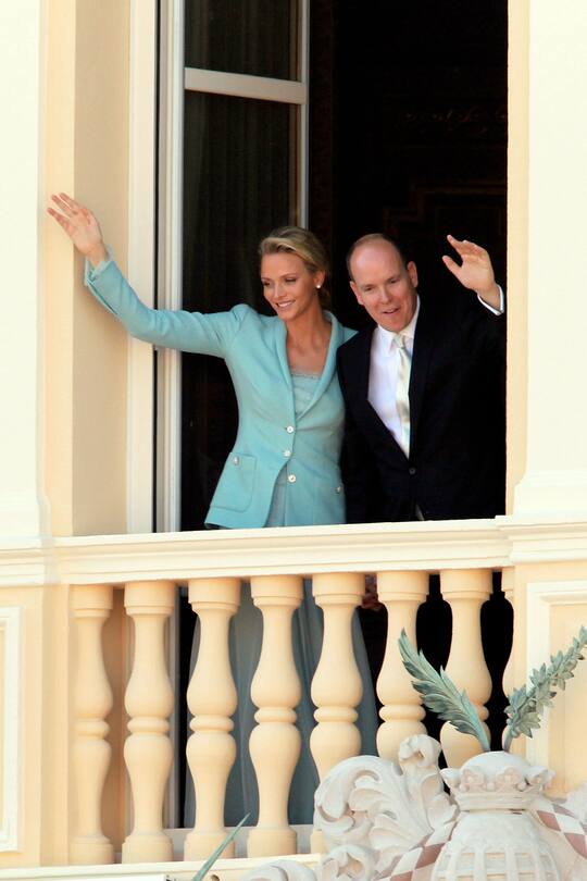 AC Hochzeit Albert Charlene zivil Balkon