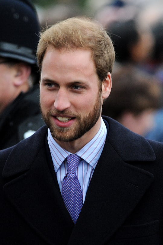 England, Sandringham, 20081225, 25 Dezember 2008Weihnachtskirche, Weihnachten, ankunft, Gottesdienst in Kirche. Prinz William, Porträt, Vollbart---------------------------------- Prince William attends the Christmas day service at Sandringham Church, Sandringham, England. General News