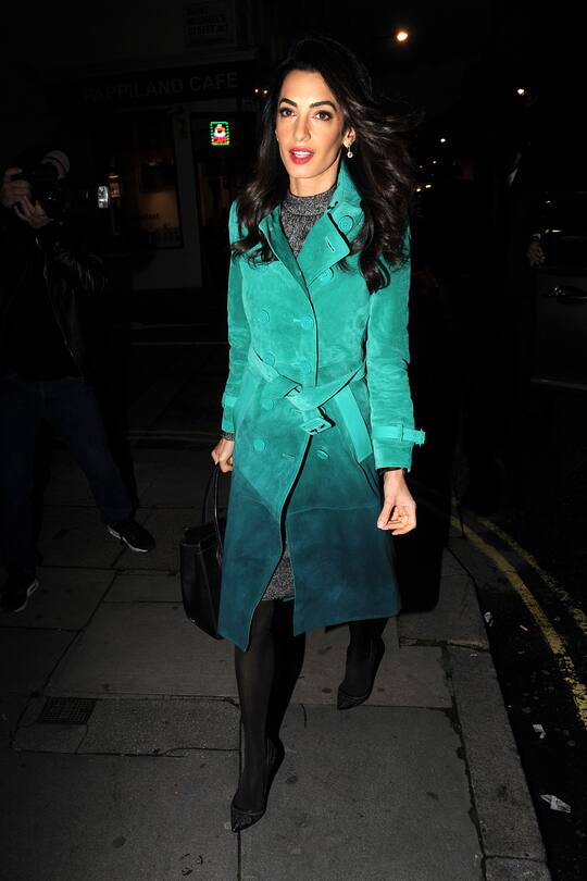 LONDON, ENGLAND - OCTOBER 07:  Amal Clooney arrives at The Frontline Club for her talk with Mohamed Fahmy on October 7, 2015 in London, England.  (Photo by SAV/GC Images)