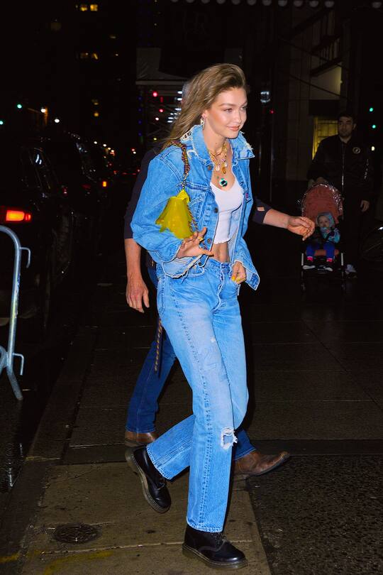 NEW YORK, NY - APRIL 22: Gigi Hadid seen out and about in Manhattan on April 22, 2019 in New York City. (Photo by Robert Kamau/GC Images)