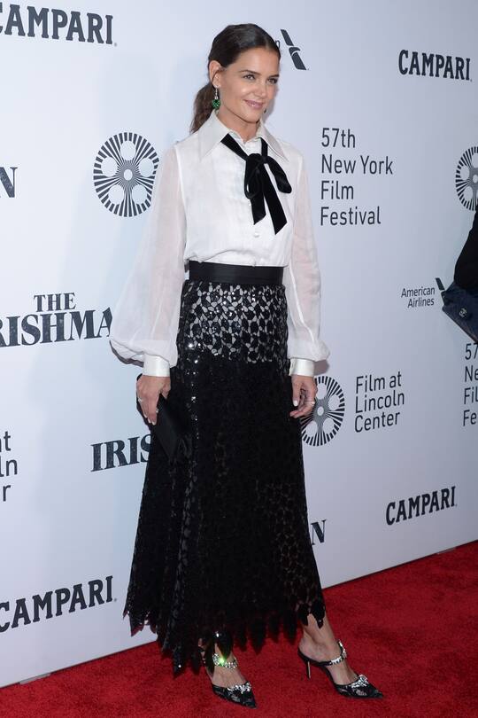 NEW YORK, NEW YORK - SEPTEMBER 27: Katie Holmes attends NYFF57 Opening Night Gala Presentation & World Premiere of "The Irishman" on September 27, 2019 at Alice Tully Hall, Lincoln Center in New York City. (Photo by Paul Bruinooge/Patrick McMullan via Getty Images)