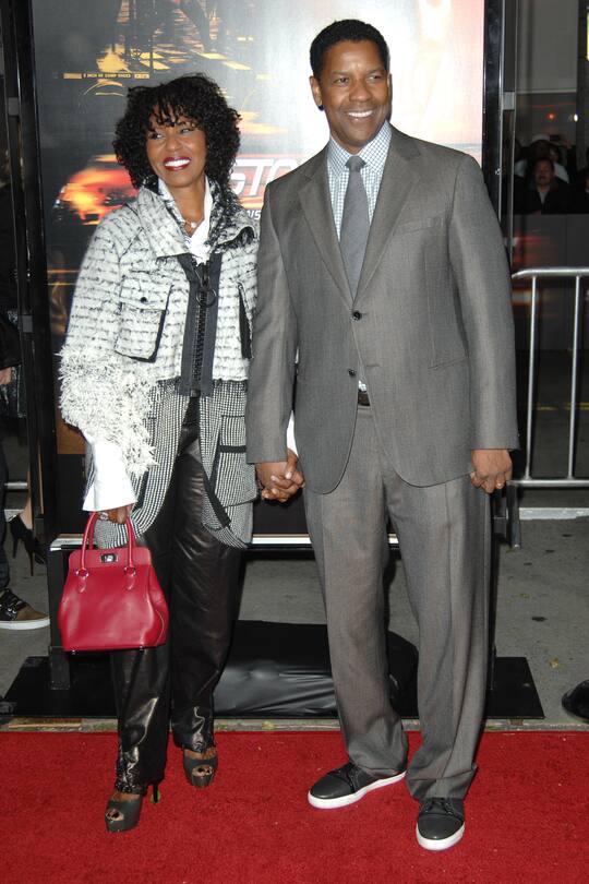 WESTWOOD, CA - OCTOBER 26: Paulette Pearson and Denzel Washington attend UNSTOPPABLE World Premiere at Regency Village Theatre on October 26, 2010 in Westwood, California. (Photo by DAVID CROTTY/Patrick McMullan via Getty Images)