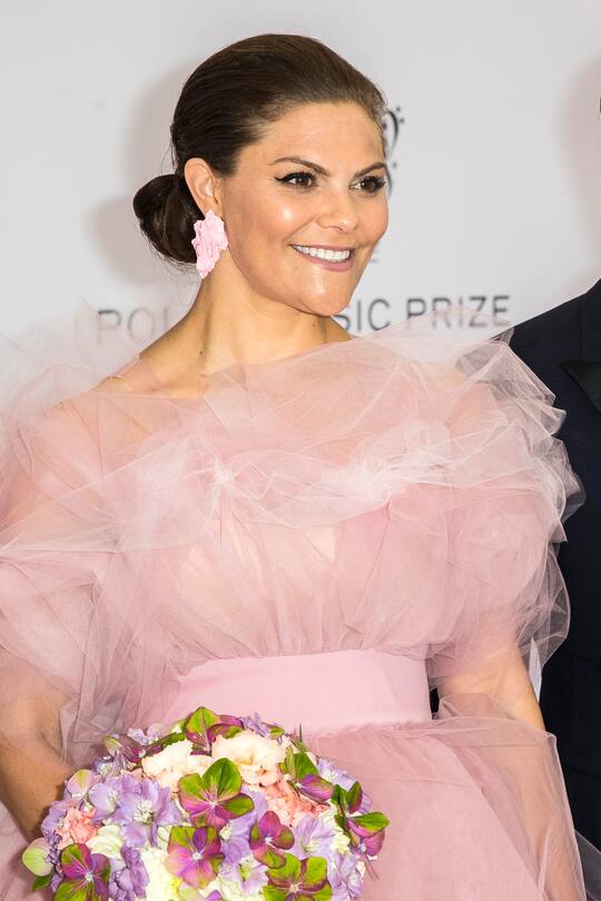 STOCKHOLM, SWEDEN - JUNE 11: Crown Princess Victoria of Sweden poses on the red carpet during the 2019 Polar Music Prize award ceremony on June 11, 2019 in Stockholm, Sweden. (Photo by Michael Campanella/Getty Images)