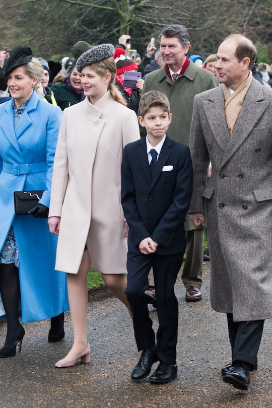 Prince Edward, Earl of Wessex, Sophie, Countess of Wessex with James Viscount Severn and Lady Louise Windsor