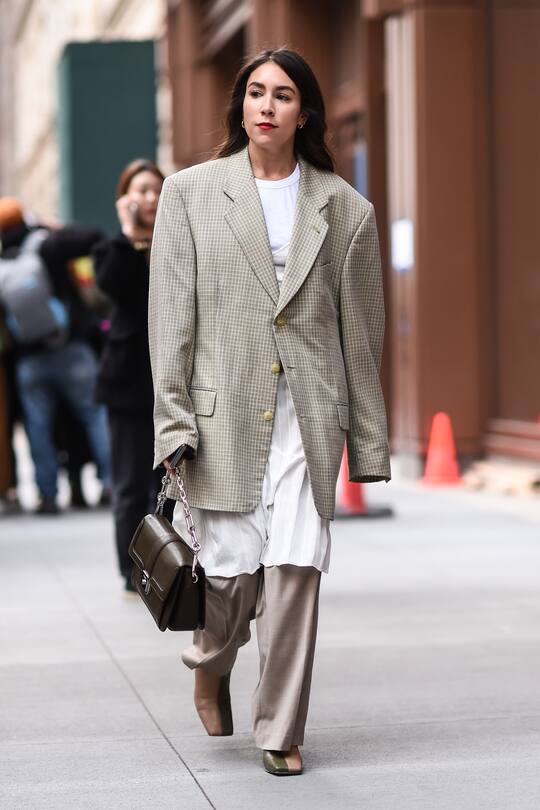 NEW YORK, NEW YORK - FEBRUARY 12: Lauren Caruso is seen outside the Michael Kors show during New York Fashion Week: A/W20 on February 12, 2020 in New York City. (Photo by Daniel Zuchnik/Getty Images)