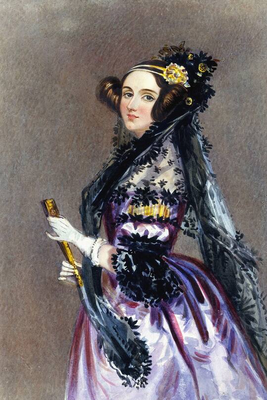 Chalon Alfred Edward - Portrait of Ada King Countess of Lovelace (Ada Lovelace Daughter of Lord Byron).