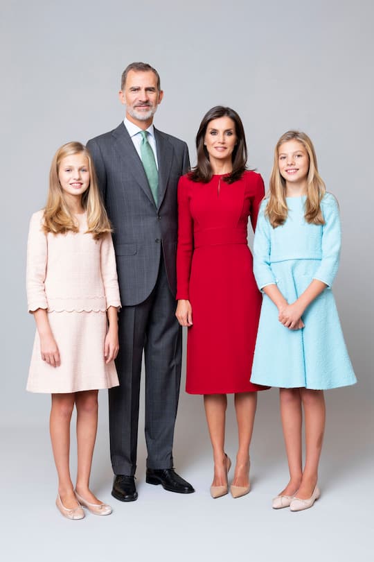 Prinzessin Leonor von Spanien, Köing Felipe VI. von Spanien, Königin Letizia von Spanien, und Prinsessin Sofia von Spanien