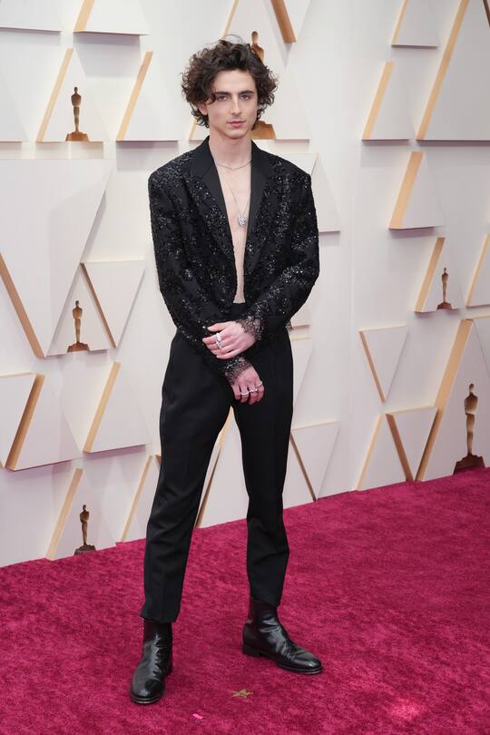 HOLLYWOOD, CALIFORNIA - MARCH 27: Timothée Chalamet attends the 94th Annual Academy Awards at Hollywood and Highland on March 27, 2022 in Hollywood, California. (Photo by Kevin Mazur/WireImage)