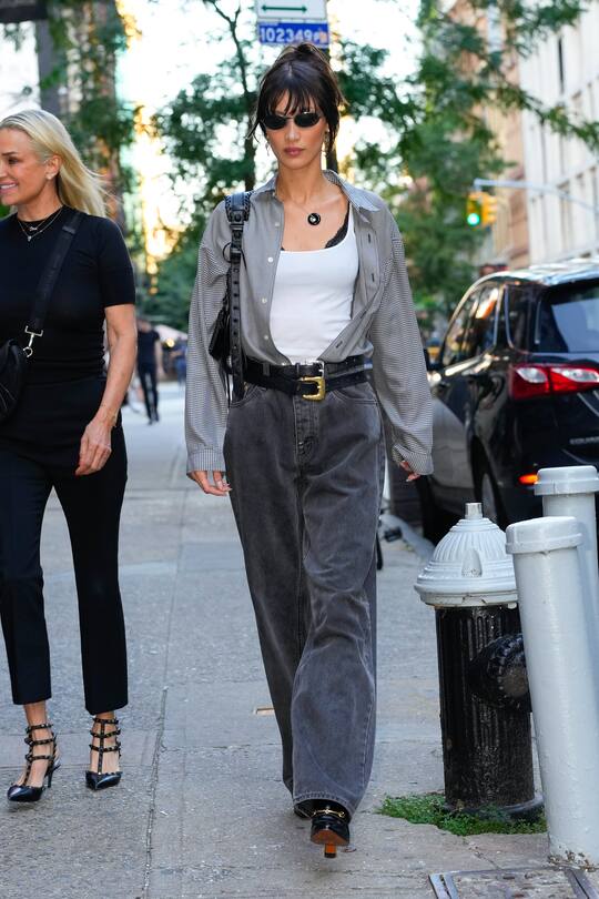 NEW YORK, NEW YORK - JUNE 17: Bella Hadid is seen outside Zero Bond on June 17, 2022 in New York City. (Photo by Gotham/GC Images)