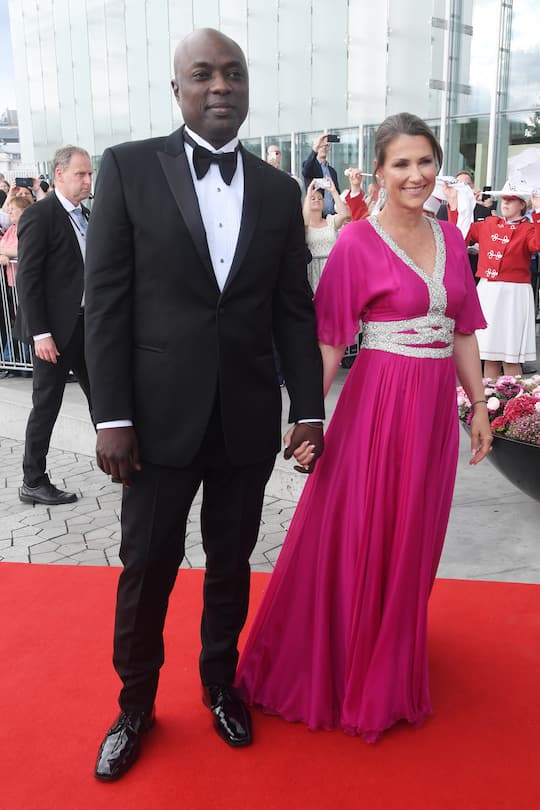 OSLO, NORWAY- JUNE 16: Princess Martha- Louise and Durek Verrett attend the celebrations of Princess Ingrid Alexandra's Official Day at Deichman Museum on June 16, 2022 in Oslo, Norway. (Photo by Rune Hellestad/Getty Images)