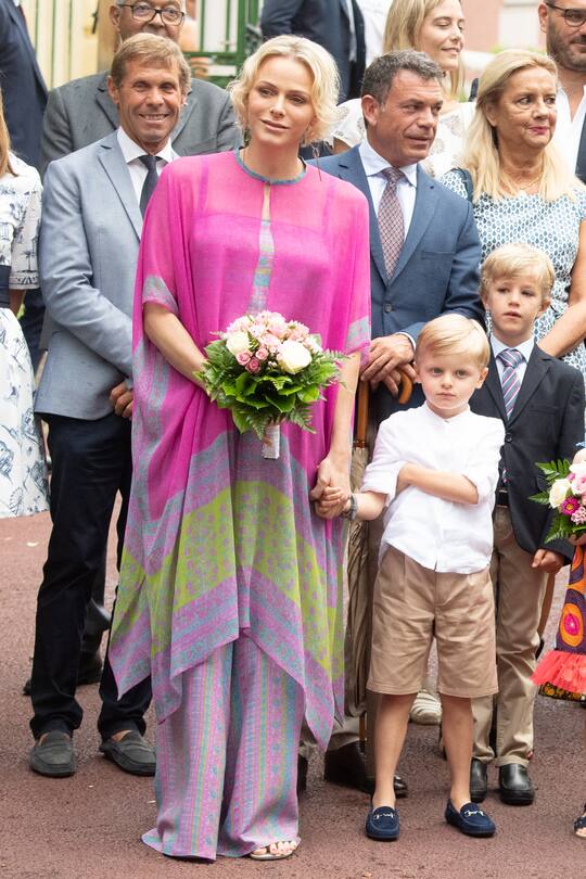 MONACO, MONACO - SEPTEMBER 06: Prince Jacques and Princess Charlene of Monaco attend the traditional Monaco Picnic on September 06, 2019 in Monaco. (Photo by David Niviere - PLS Pool/Getty Images)