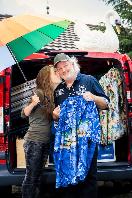 Peach Weber mit Tochter Nina daheim in Hägglingen AG