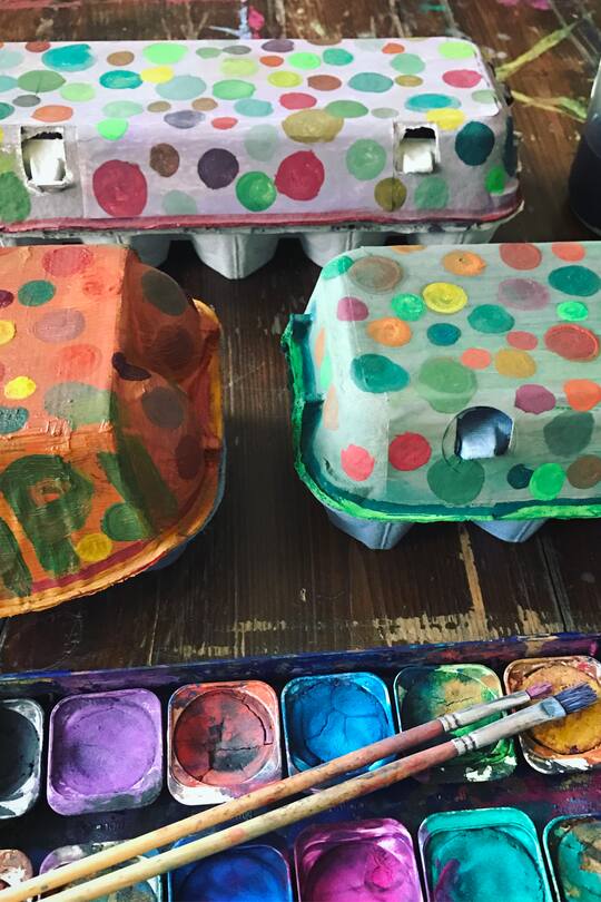 Osternest aus Eierkarton