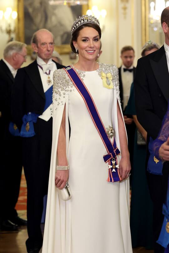 Prinzessin Kate am Staatsbankett für den Präsidenten von Südafrika.