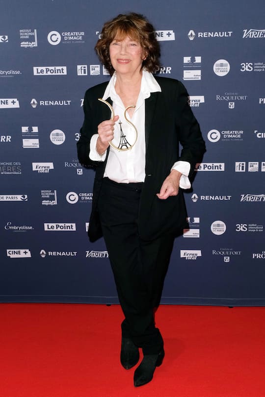 PARIS, FRANCE - FEBRUARY 04: Actress Jane Birkin receives Special Prize of Academie des Lumieres during the 24th "Lumieres De La Presse Internationale" Ceremony at Institut du Monde Arabe on February 04, 2019 in Paris, France. (Photo by Laurent Viteur/Getty Images)