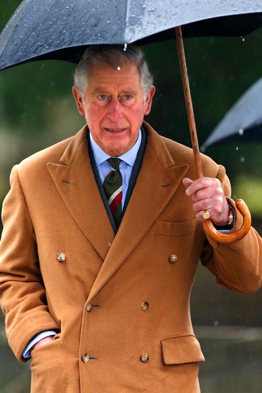King Charles III. ist für das britische Wetter bestens ausgerüstet.