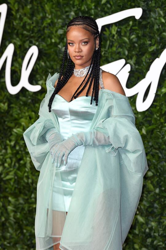 LONDON, ENGLAND - DECEMBER 02: Rihanna attends The Fashion Awards 2019 at the Royal Albert Hall on December 02, 2019 in London, England. (Photo by Karwai Tang/WireImage)