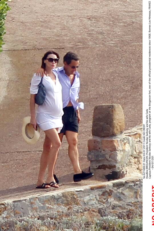 Nicolas Sarkozy und Carla Bruni besuchen das Fort de Brégancon