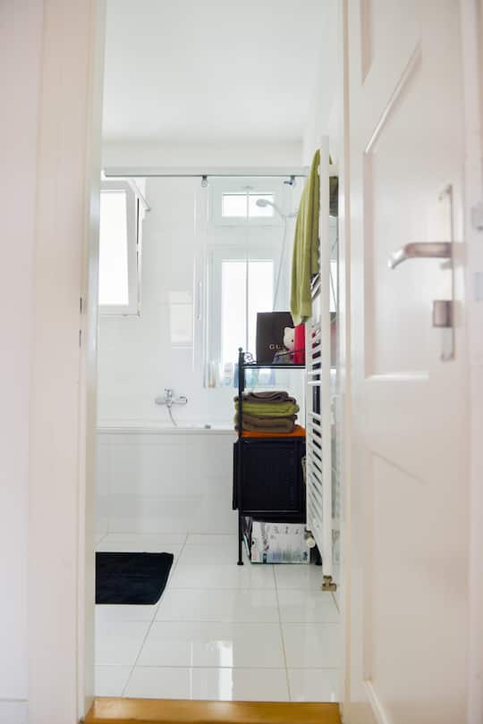 Dominique Rinderknecht zeigt ihr Badezimmer