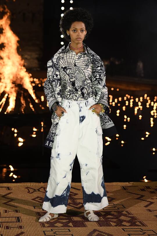 MARRAKECH, MOROCCO - APRIL 29: A model walks the runway during the Christian Dior Couture S/S20 Cruise Collection on April 29, 2019 in Marrakech, Morocco. (Photo by Stephane Cardinale - Corbis/Corbis via Getty Images)