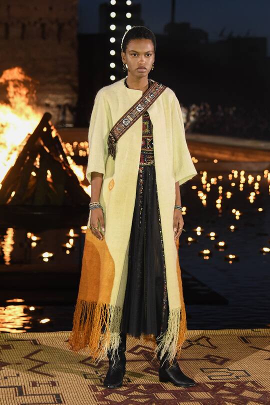 MARRAKECH, MOROCCO - APRIL 29: A model walks the runway during the Christian Dior Couture S/S20 Cruise Collection on April 29, 2019 in Marrakech, Morocco. (Photo by Stephane Cardinale - Corbis/Corbis via Getty Images)