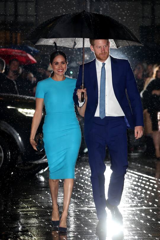 LONDON, ENGLAND - MARCH 05: Meghan, Duchess of Sussex and Prince Harry, Duke of Sussex attend The Endeavour Fund Awards at Mansion House on March 05, 2020 in London, England. (Photo by Chris Jackson/Getty Images)