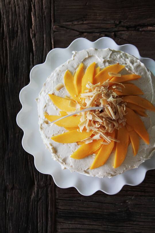 fork and flower X Si Style Rezept: Mango-Quark-Torte