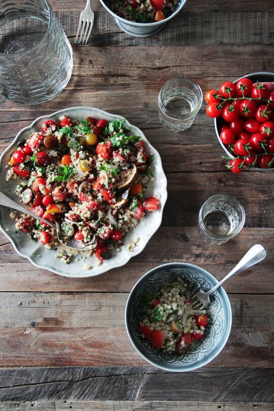 fork and flower X SI Style Rezept: Couscous & Mograbiah mit Tomaten