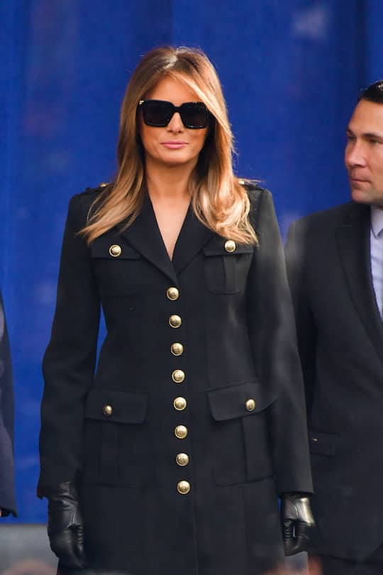 NEW YORK, NY - NOVEMBER 11: First Lady Melania Trump attends the Veterans Day Parade in Madison Square Park on November 11, 2019 in New York City. (Photo by James Devaney/GC Images)