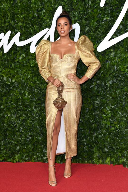 LONDON, ENGLAND - DECEMBER 02: Rochelle Humes attends The Fashion Awards 2019 at the Royal Albert Hall on December 02, 2019 in London, England. (Photo by Karwai Tang/WireImage)