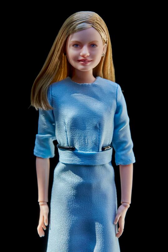 Prinzessin Leonor als Puppe der russischen "AFD Group", gestaltet von Vasili Barbier und Sergey Amelkox bei der Madrid Fashion Doll Show 2019 im Hotel Ayre Gran Hotel Colón in Madrid, Spanien, 6. September 2019.