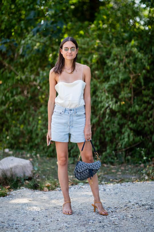 COPENHAGEN, DENMARK - AUGUST 09: A guest is seen outside By Malene Birger during the Copenhagen Fashion Week Spring/Summer 2019 on August 9, 2018 in Copenhagen, Denmark. (Photo by Christian Vierig/Getty Images)