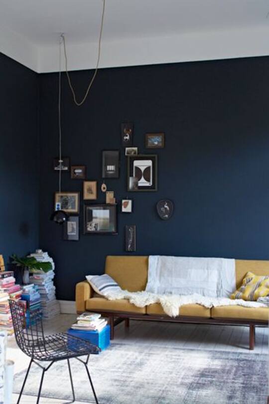 Wohninspirationsbilder zum Thema Dunkelblau