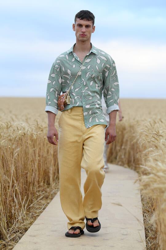 PARIS, FRANCE - JULY 16: A model walks the runway during "L'Amour" : Jacquemus Spring-Summer 2021 Show on July 16, 2020 in Paris, France. (Photo by Pascal Le Segretain/Getty Images)