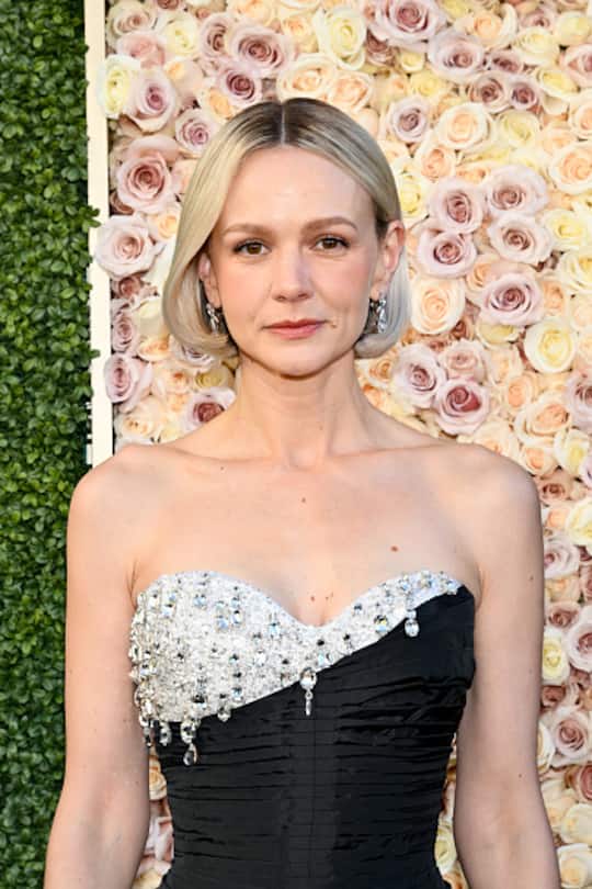 Carey Mulligan at the 81st Golden Globe Awards held at the Beverly Hilton Hotel on January 7, 2024 in Beverly Hills, California. (Photo by Michael Buckner/Golden Globes 2024/Golden Globes 2024 via Getty Images)