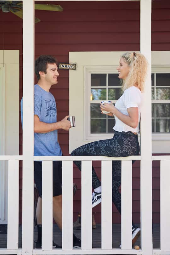 Jolanda Neff Luca Shaw and Jolanda Neff at his house in North Carolina