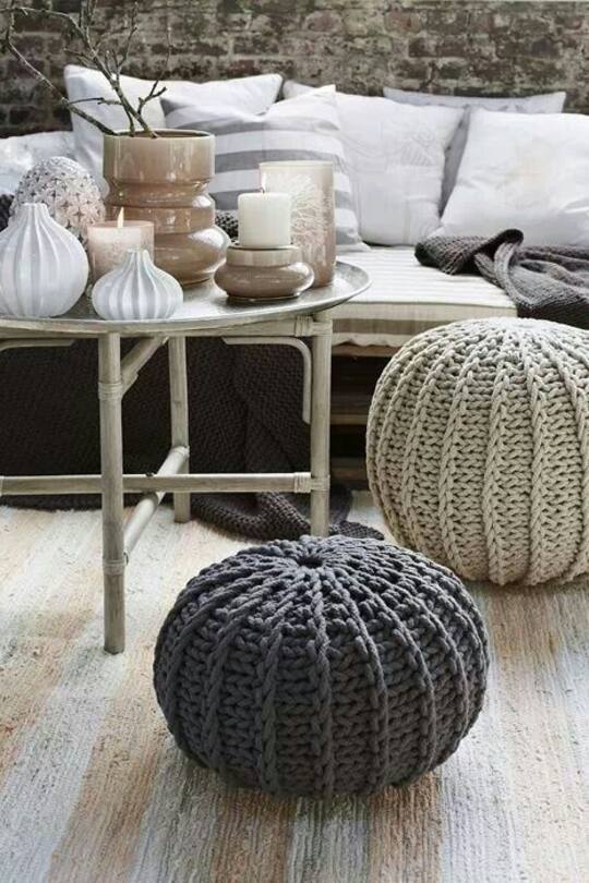 Einrichtungsideen Strick Heavy Knits