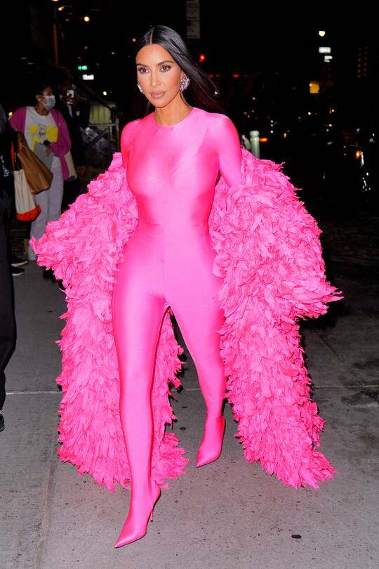 NEW YORK, NEW YORK - OCTOBER 10: Kim Kardashian arrives at the afterparty for "Saturday Night Live" on October 10, 2021 in New York City. (Photo by Gotham/GC images)