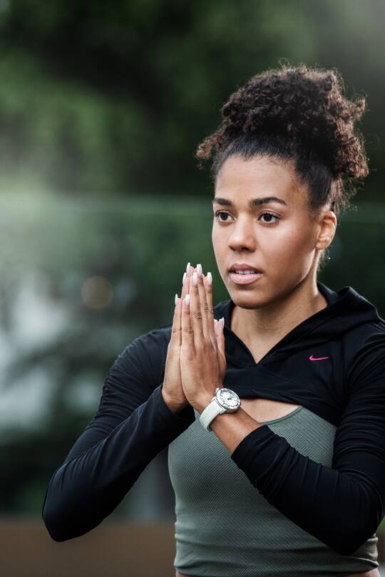 Wendy Holdener und Mujinga Kambundji auf dem Bürgenstock
