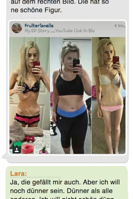 Magersucht-Chat Auszug Protokoll